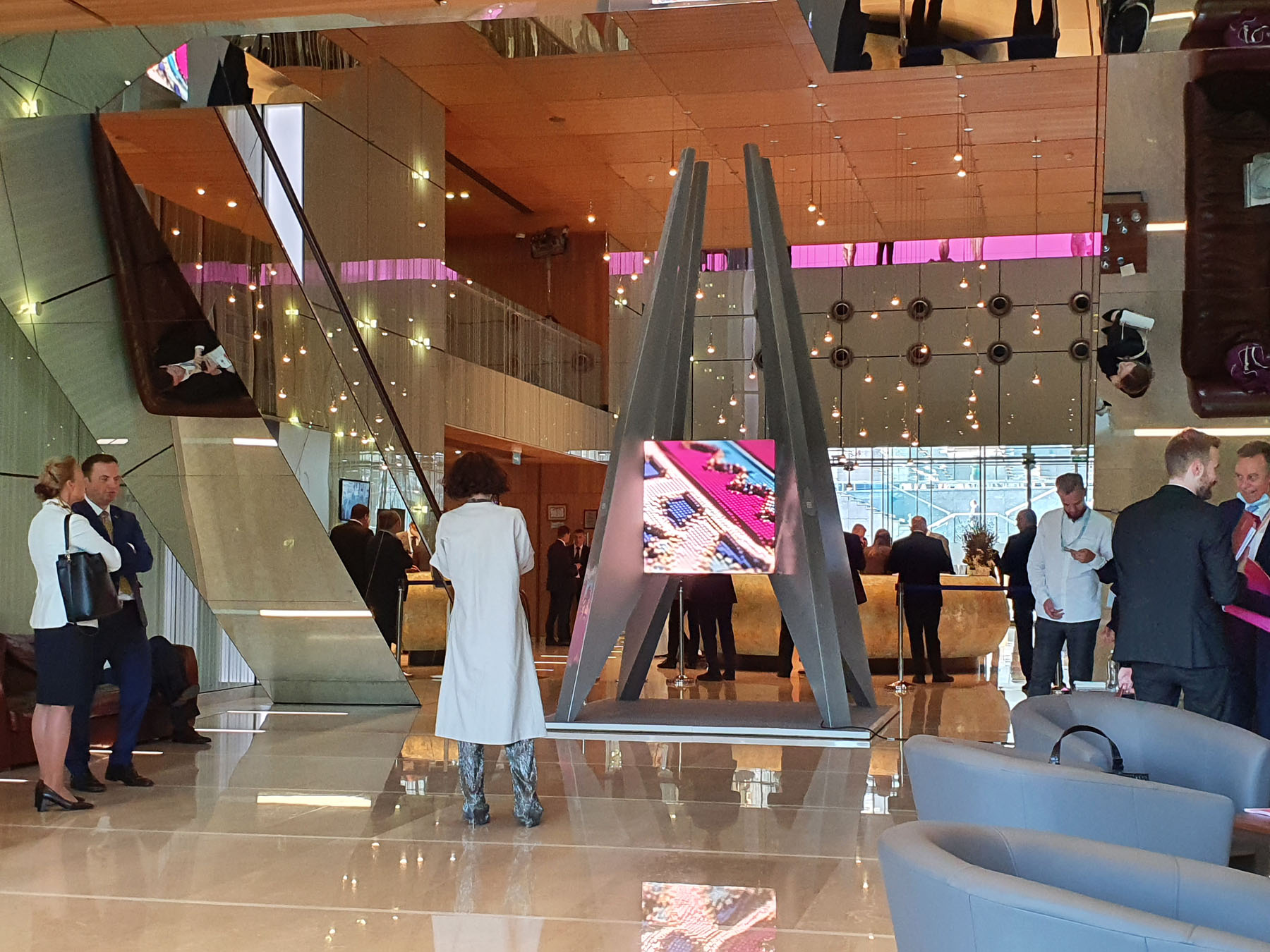 Plexus multimedia sculpture at the Crimean Platform Summit