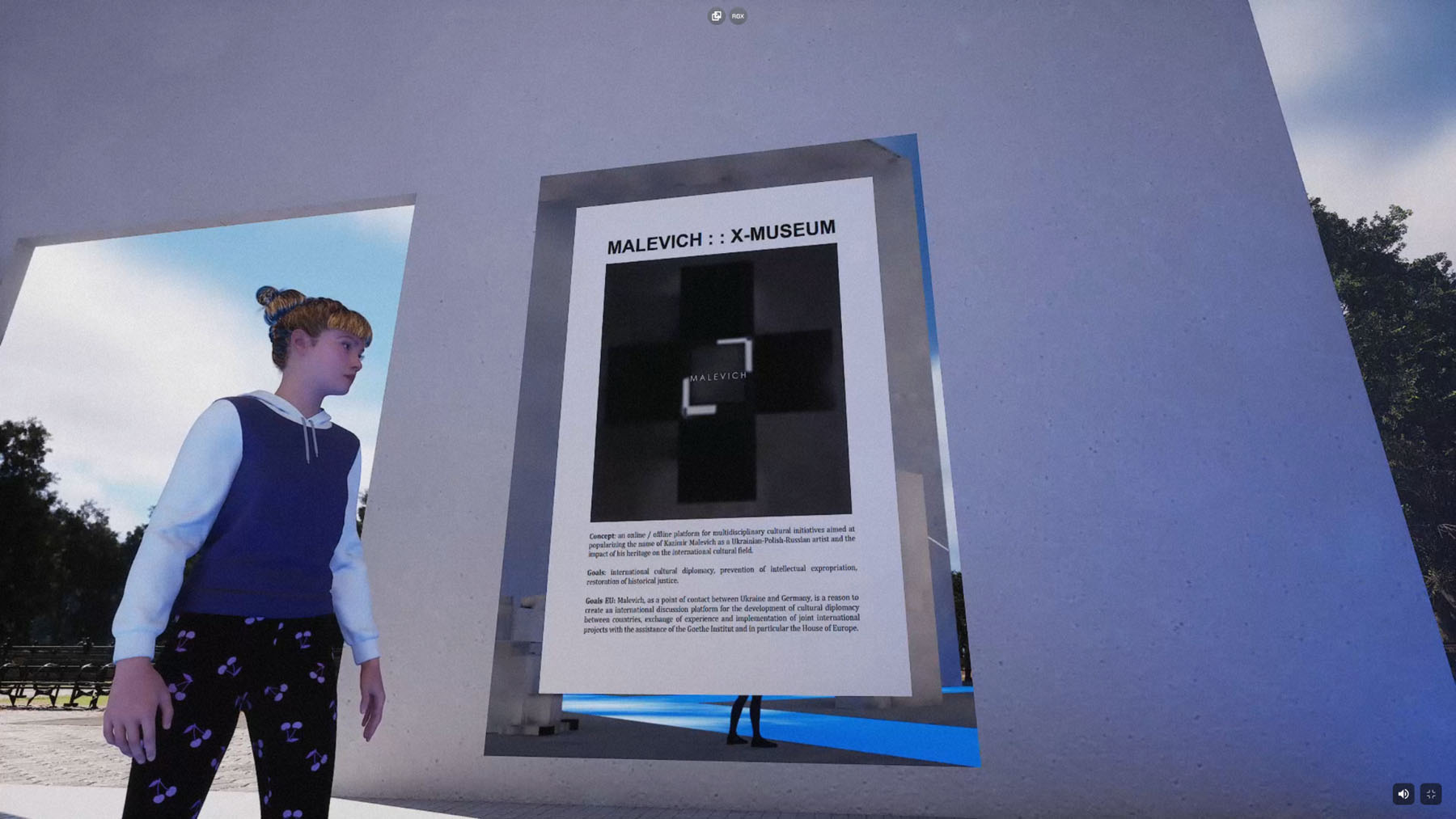 Malevich virtual museum environment